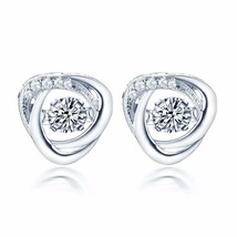 0.15 Ct Round Cut Moissanite Solitaire Stud Earrings 14k White Gold Plated Gift - £54.14 GBP