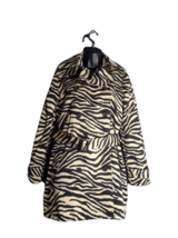 Lauren Ralph Lauren Women’s Zebra Stripe Print Belted Trench Coat Size Small - £55.22 GBP