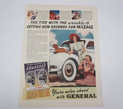 General Tire Dog Dachshund Magazine Ad Print Design Advertising 1959 - $12.86