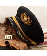 Vintage Braniff International Airways Airline Pilot Hat 1/5 10kt Gold Fi... - $369.26 CAD
