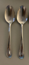 Oneida Sand Dune Oval Soup Spoons Glossy 6.75" Lot of 2 Stainless Vintage - £8.46 GBP