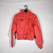 Charlotte Russe Coat Large, Orange With Hood, Gently Used - £19.54 GBP