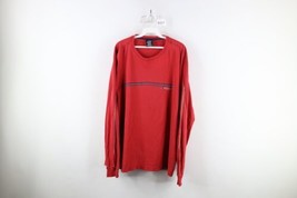 Vintage Y2K 2001 Tommy Hilfiger Mens XL Thrashed Spell Out Long Sleeve T-Shirt - £35.57 GBP