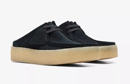New Clarks Originals Women&#39;s Wallabee Cup Lo  Suede Shoes Black 68643 Va... - $71.99