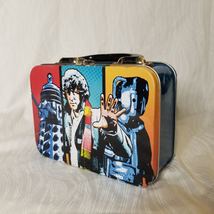 Doctor Who Tom Baker Dalek Cyberman Lunchbox Lunch Box 80&#39;s Vintage - £31.87 GBP