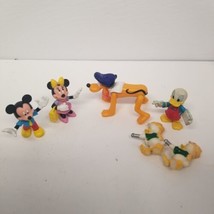 Vintage Disney Mickey, Minnie, Pluto, Donald Duck PVC Small Figure Lot of 6 - £10.79 GBP