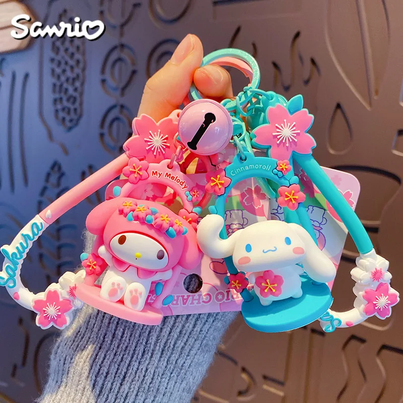 Genuine Sanrio Series Key Chain Kawaii Cinnamoroll Hello Kitty My Melody Kuromi - £10.56 GBP