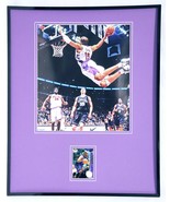 Vince Carter 16x20 Framed Game Used Warmup &amp; Photo Display Raptors - £62.12 GBP