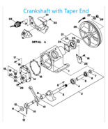 32293565 Crankshaft Assembly  with Bearing Taper End Ingersoll Rand 2475... - $316.25