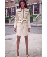Laundry by Shelli Segal Belted Wool Blend Trench Coat Sz P/P Ivory - $99.79