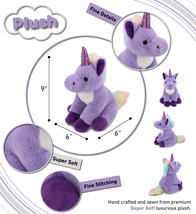 Super Soft Plush Cute Purple Unicorn Stuffed Animal Toy - 9 Inches - £31.31 GBP