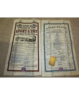 Stevens linen tea towels - Hudson railroad - menu - £20.21 GBP