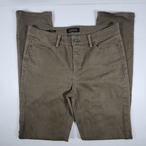 TALBOTS Size 8L Straight Curvy Flawless Five-Pocket Dark Green Pants Jean - £18.90 GBP