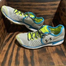UNDER ARMOUR  Gray Suede Yellow Blue Active Sneakers Size 9/ 40.5 needs ... - $23.28