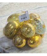 12 Pastel Gold  Marbleized Plastic Easter Egg Vase Filler Spring Home De... - £23.23 GBP