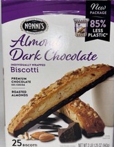 Nonni’s Biscotti, Almond Dark Chocolate, 25-count Bar Cookie BIscuits Snacks USA - £13.17 GBP
