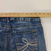 WallFlower Women's Blue Bootcut Jeans Embellished Pockets Stretch Denim Sz 9 Reg image 10