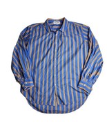 Alex Mill Wash &amp; Go Blue Orange Striped Button Long Sleeve Shirt Size Small - $740.37 MXN