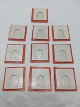 Lot Of (10) 1981 Off The Track 2&quot;x2&quot; Plaster Dungeon Door Tiles - $106.91