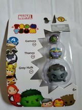 New Disney Marvel Tsum Tsum 3 Pack Series 1 Grey Hulk 121 Thanos 144 Gamora 140 - £9.27 GBP