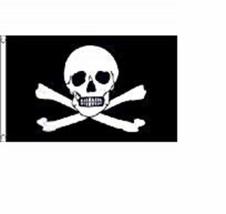 K&#39;s Novelties 3x5 Pirate Poison Grinning Skull and Bones Flag 5&#39; x 3&#39; Banner - £7.09 GBP