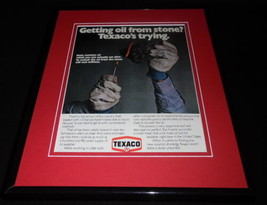 1980 Texaco Oil From Stone 11x14 Framed ORIGINAL Vintage Advertisement  - $34.64