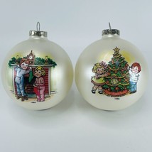 Campbell&#39;s Kids Christmas Tree 3&quot; Glass Ornaments 1985 1986 VTG Hang Stockings - £12.44 GBP