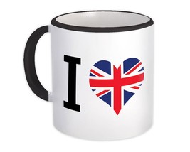 I Love United Kingdom : Gift Mug Flag Heart Crest Country British Expat - £12.74 GBP