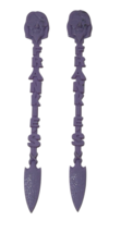 (2) TIKI Violet Swizzle Sticks Tiki Bar Frankie&#39;s Tiki Room Las Vegas Ne... - $16.89 CAD