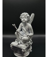 Cupid Statue - Great for yards or home decor, a rocky texture painted white - £15.72 GBP