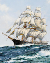 Giclee Warships at sea painting  art Canvas Printed on canvas - $11.29+