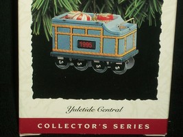 Hallmark Christmas Ornament 1995 Yuletide Central Series 2nd Pressed Blue Tender - £13.58 GBP