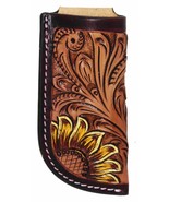 Challenger Large Leather Angled Knife Scabbard Sheath Cover Floral Toole... - $21.77