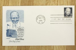 US Postal History FDC 1970 Memorial Cover Dwight Eisenhower 34th Preside... - $8.33