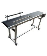 110V 11.8&quot;Wx70.8 &quot;L Belt Conveyor System Adjustable Guardrail PVC Transp... - $841.75