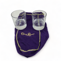 Crown Royal Signature Glasses Floating 3D Crown And Pillow And Bag (Set of 2) - £22.65 GBP