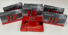 Sony HF 90 Minute Cassette Tape Lot/ Bundle 8 Pack Sony Blank New Sealed - £23.25 GBP