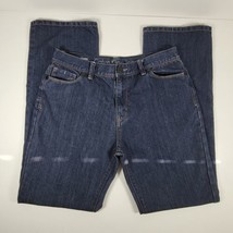 Calvin Klein Jeans Size 18 Womens Slim Straight Mid Rise Rebel Dark Wash... - $15.96