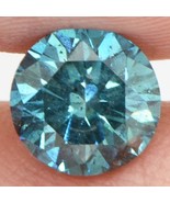 Fancy Blue Round Shape Diamond SI1 Loose Natural Enhanced Polished 1.07 Carat - $1,774.22 CAD