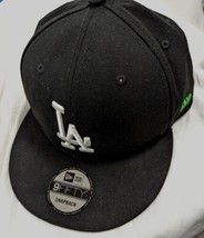 New Era LA Dodgers 9FIFTY Stretch Adjustable Snapback Cap Hat  Black Green  - £39.13 GBP