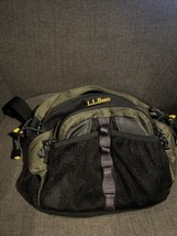LL Bean Fanny Pack Waist Hip Lumbar Bag Climbing Hiking Trail Nylon Green/black - £46.51 GBP