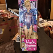 NEW Barbie Blonde Rhythmic Gymnast Doll with Metallic Leotard Clubs Ribb... - £6.15 GBP