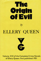 Vintage Mystery: The Origin of Evil By Ellery Queen ~ HC/DJ 1951 - £4.71 GBP