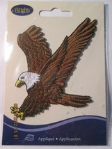 WRIGHTS Flying Soaring Eagle Iron Sew-on Fabric Applique Badge (NIP) - £6.30 GBP