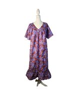 Anthony Richards Purple Red Butterflies Mumu Dress Size XL NEW Short Sleeve - $14.99