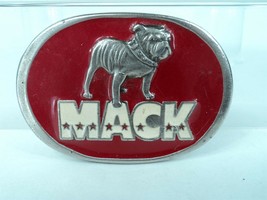Vintage Mack Truck Bulldog Red Enamel Belt Buckle - Good for Display! - £34.70 GBP