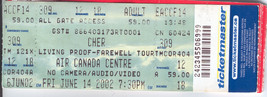 Cher 2002 Full Ticket Toronto Air Canada Centre Living Proof Farewell Tour Vinta - £11.79 GBP