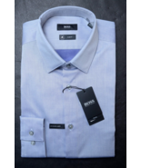 HUGO BOSS Herren Isko Reise Frisch 24 Stunden Slim Fit Blau Baumwolle Kl... - $64.13