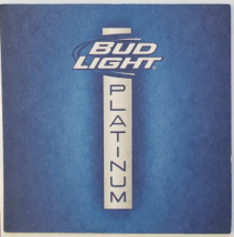 BUD LIGHT Platinum - 2 square double-sided cardboard coasters, new - £1.55 GBP