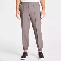 Alfani Men's Regular-Fit Stretch Pleated Joggers Bolgio Taupe Heather-2XL - $23.99